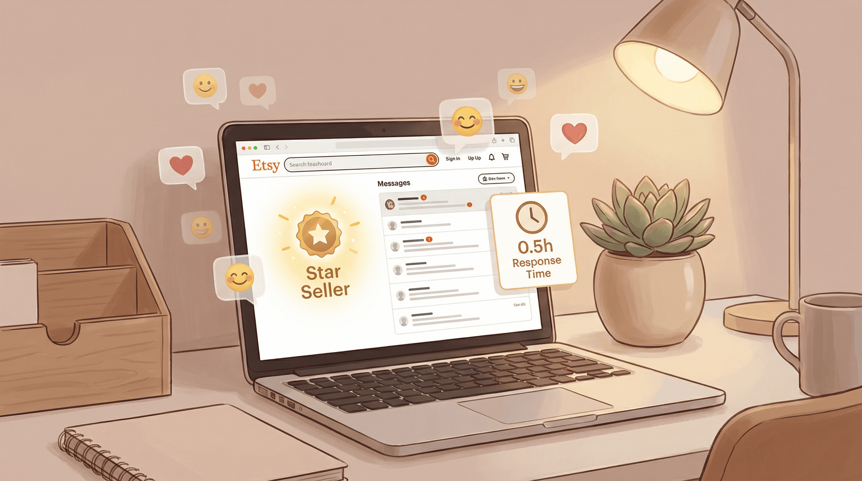 Cover for Etsy Customer Service: How Response Time and Customer Satisfaction Impact Your Star Seller Status