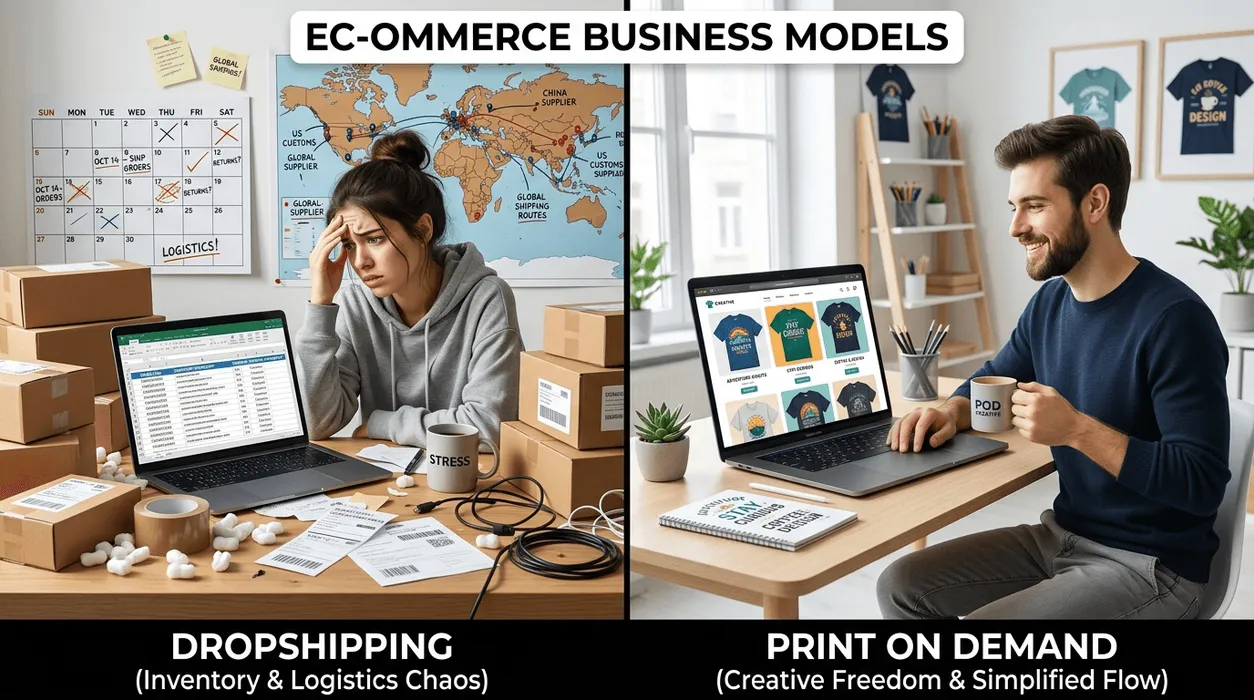 Dropshipping vs Print on Demand: The Complete 2026 Guide for Etsy Sellers blog post
