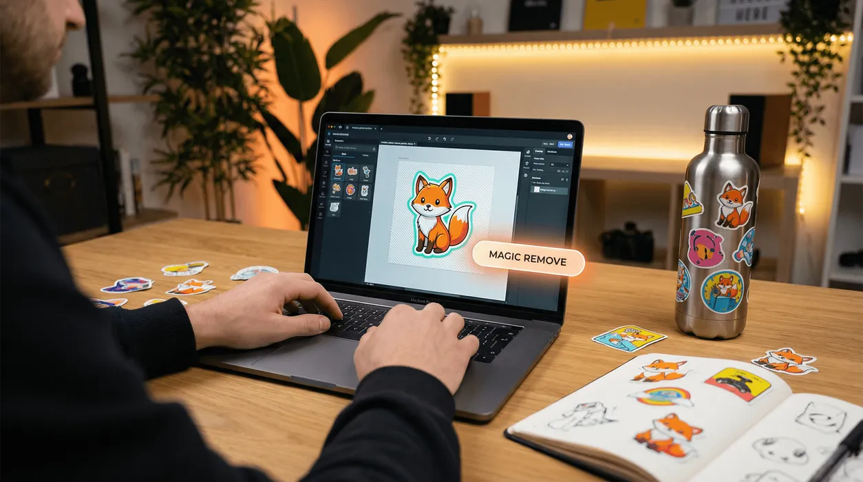 Design and Sell Stickers: The Secret to High-Margin Passive Income blog post